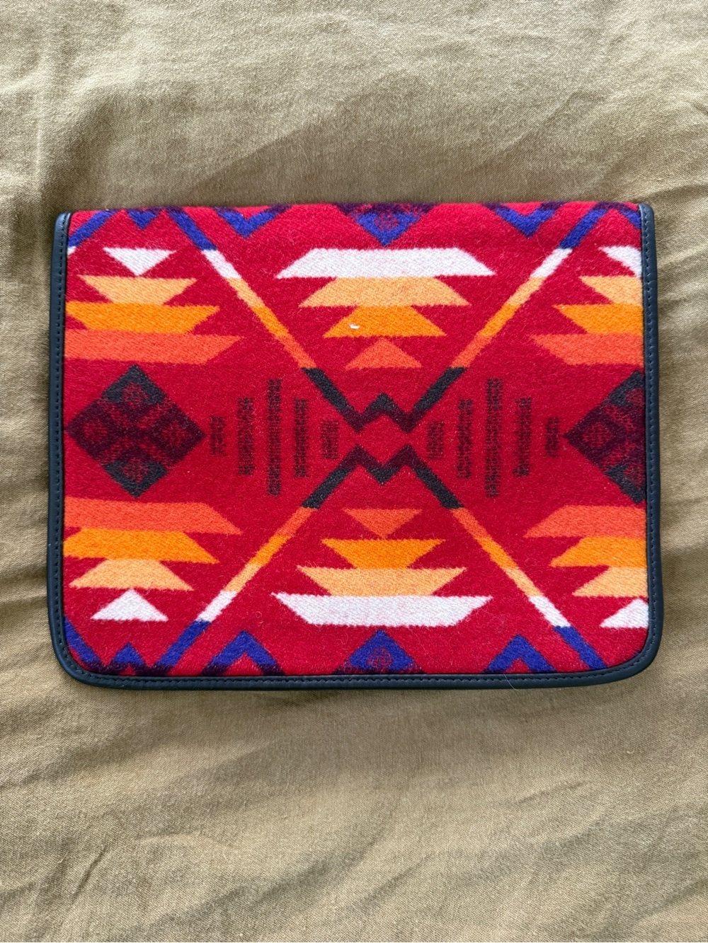 Pendleton wool and leather tablet cover/clutch - Picture 2 of 3